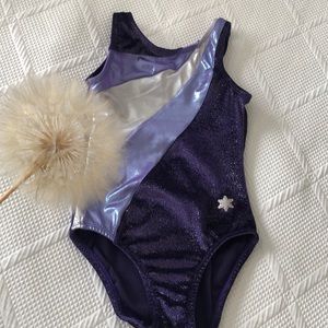 Sparkly purple leotard. Size girl medium
